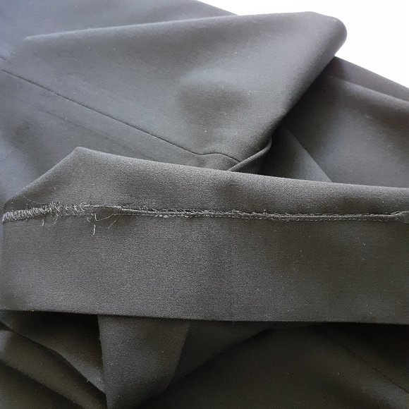 Lafayette 148 Wool Crepe Straight Leg Trouser Pant Black Size 10 - Picture 9 of 11